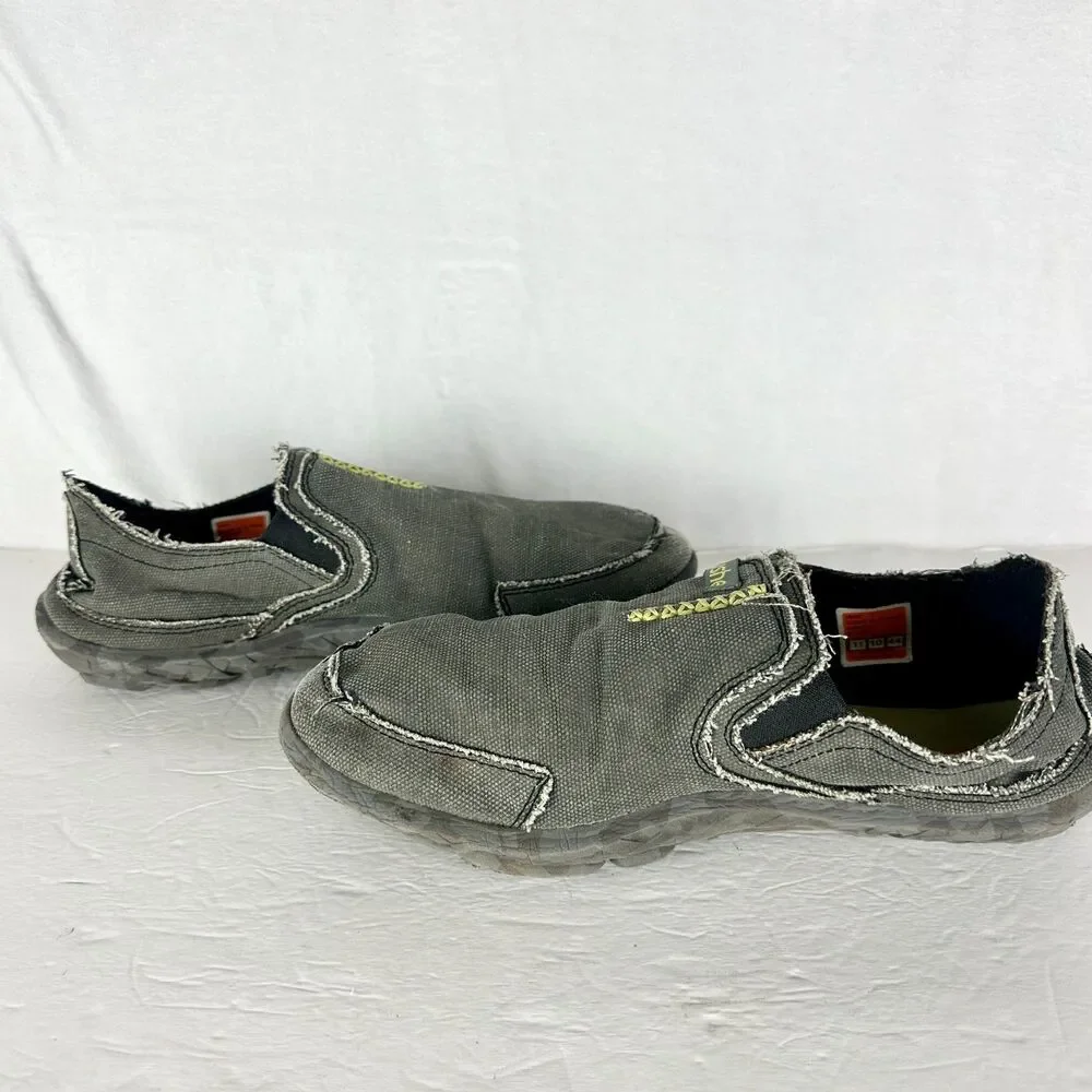 Cushe Men's Slipper Shoe Size 11 Black Canvas Slip On Lightweight